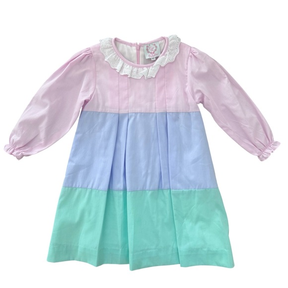 Cecil And Lou Other - Cecil and Lou Pastel Colorblock Lace Collar Dress Size 4